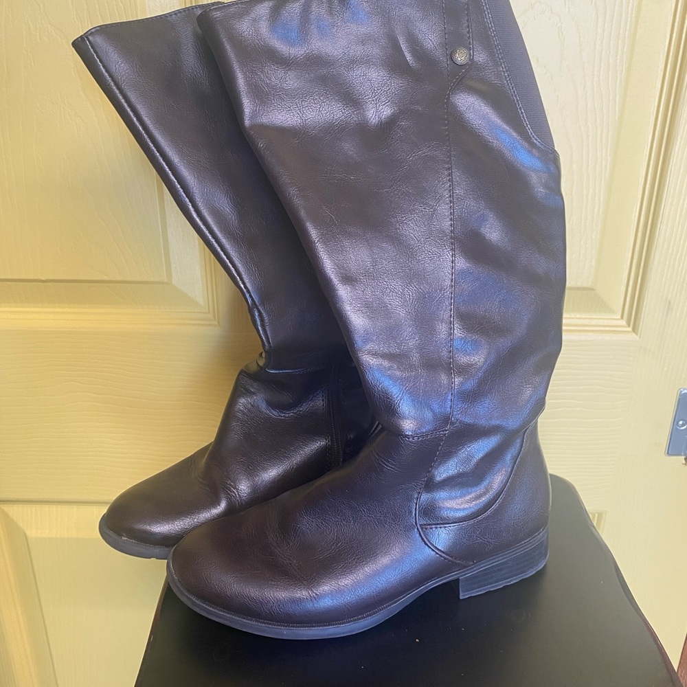 Life Stride Chocolate Brown Leather Boots